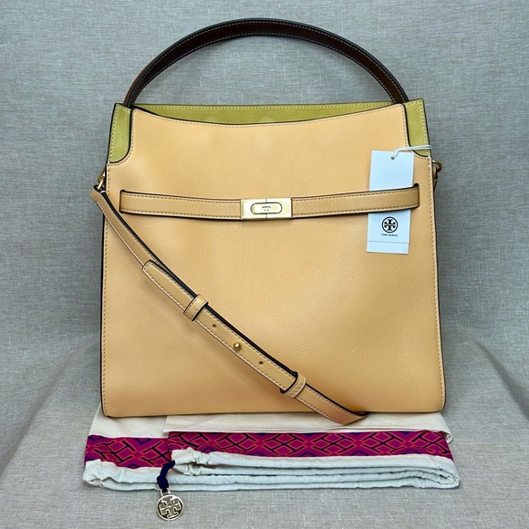 NWT Tory Burch Lee Radziwill Double Bag – Jackfruit (Golden Tan) + Dust Bag - Picture 12 of 15